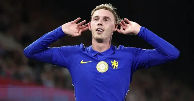 لاعب تشيلسي كول بالمر يحتفل بتسجيل هدف خلال مباراة ضد فولهام