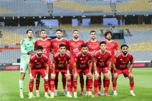 لاعب الأهلي يوسف بلعمري أثناء تعرضه للإصابة