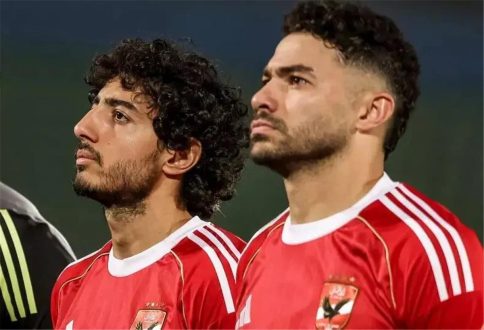 لاعب الأهلي ياسر إبراهيم يحتفل بهدف