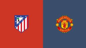صورة تجمع شعاري أتلتيكو مدريد ومانشستر يونايتد استعدادًا لمباراة دوري أبطال أوروبا